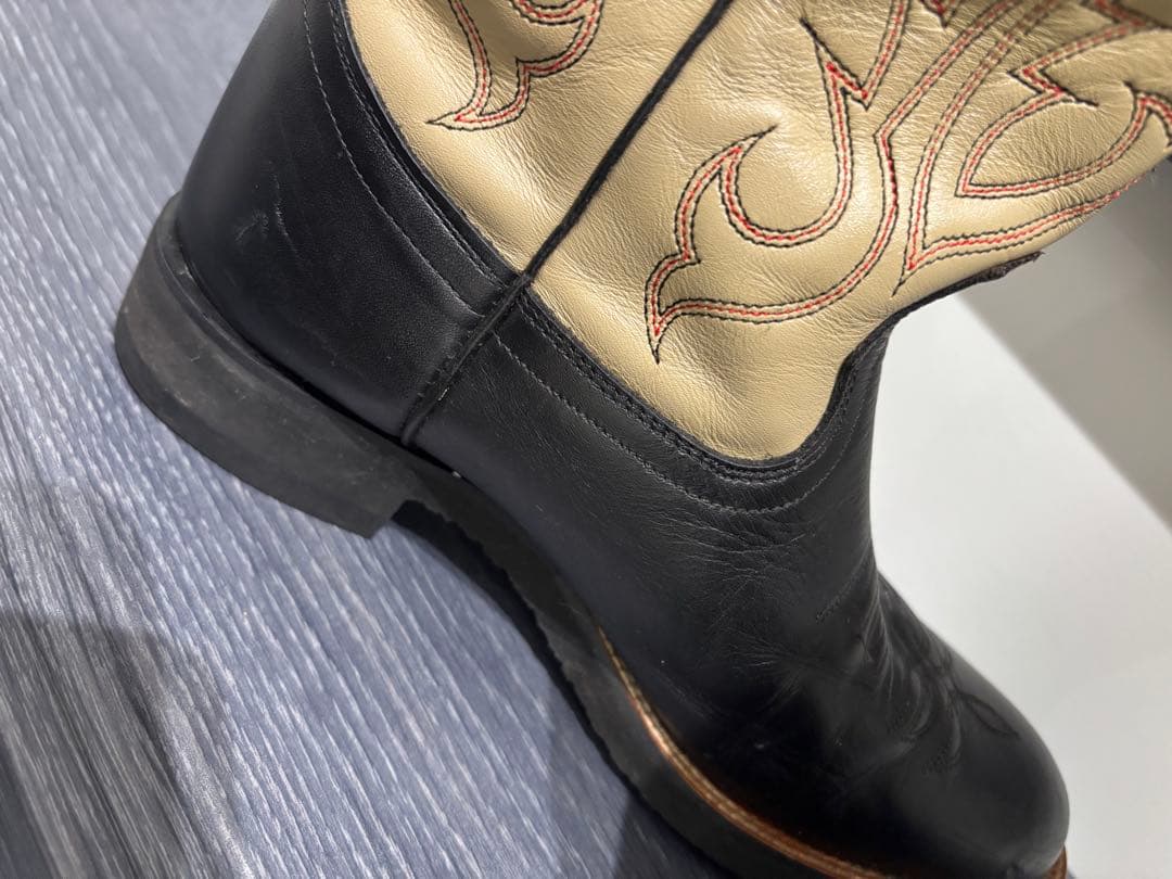 T*I様 Tony Lama ウエスタンブーツ 黒/ベージュ（箱無し）