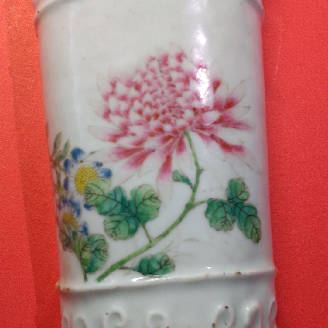 大清時代の壁掛け花入れ器