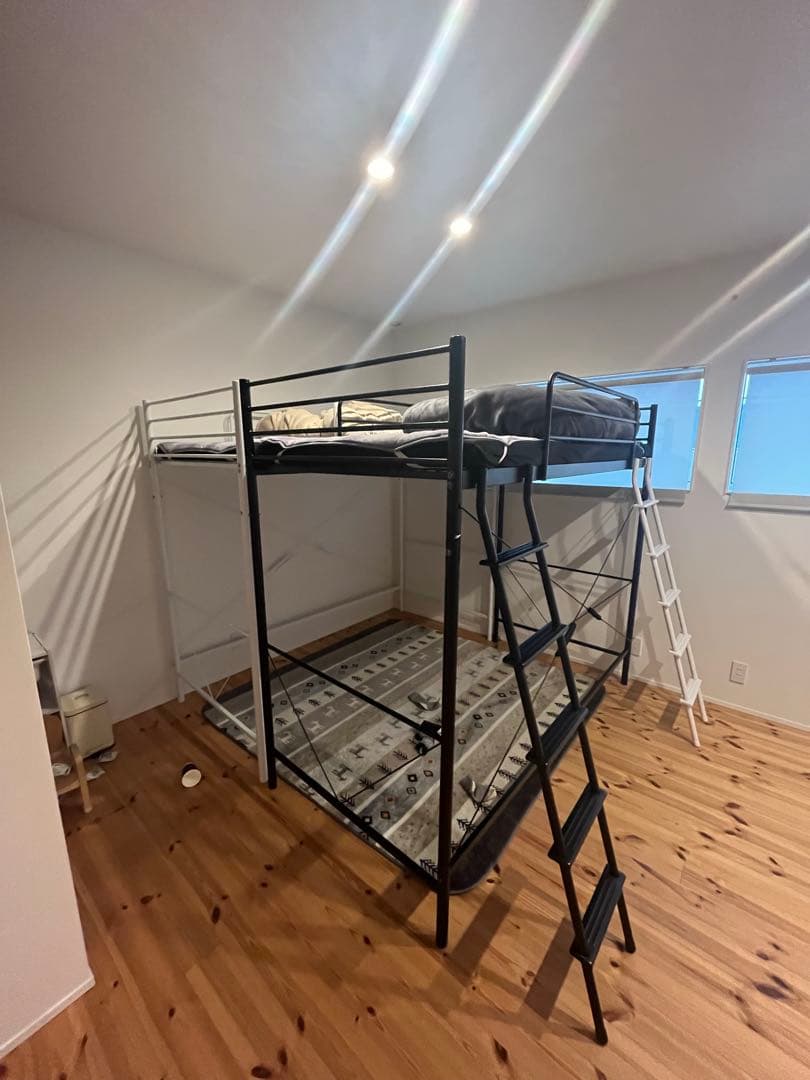 （香川県引き取り限定！！！）ブラック ロフトベッド ニトリ
