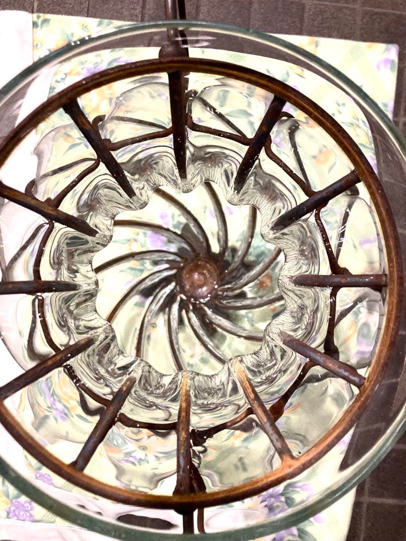 アンティーク ガラス製 アンフォラ 花瓶 フラワーベース 67cm イタリア製