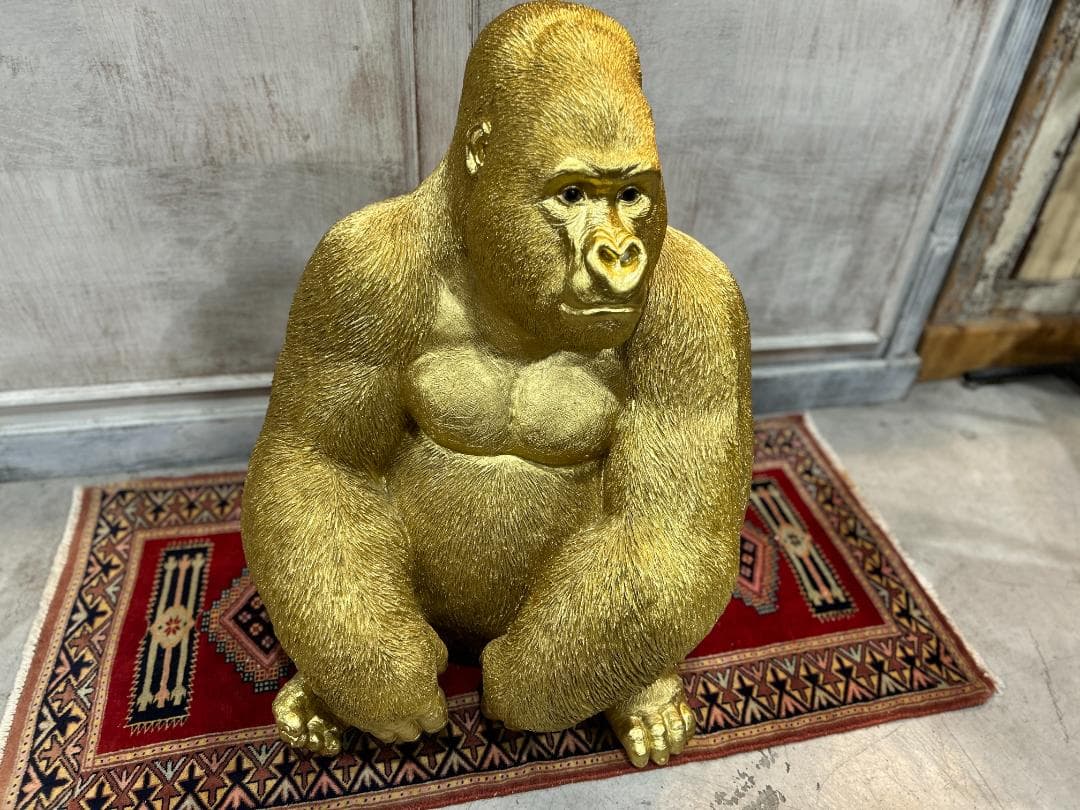 KARE / カレ　モンキーゴリラ サイド ゴールド XL　デコフィギュア