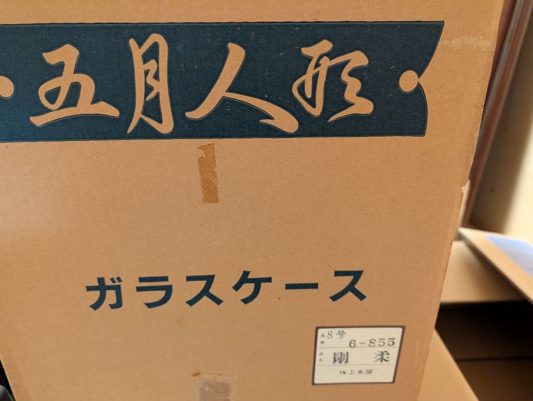 五月人形 ガラスケース入り 　剛柔　8号