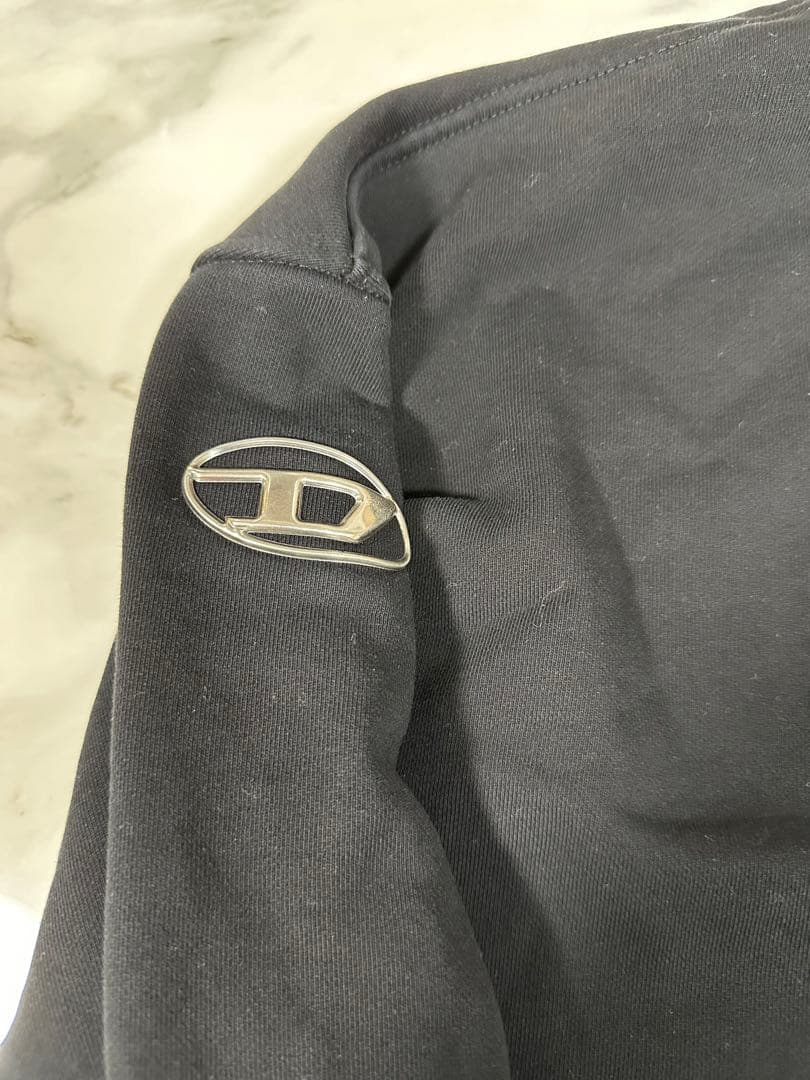 【希少】現行 DIESEL ディーゼル Dロゴ スウェットプルオーバー ブラック