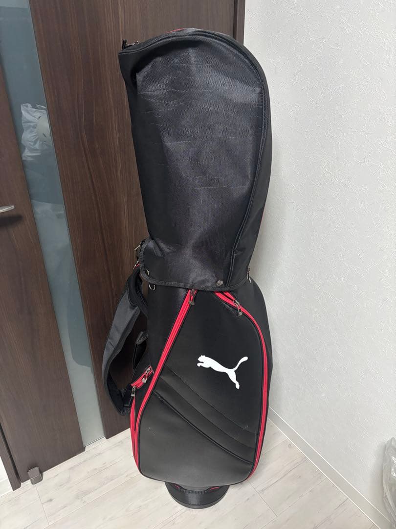 【中古】PUMA キャディバッグ 黒/赤