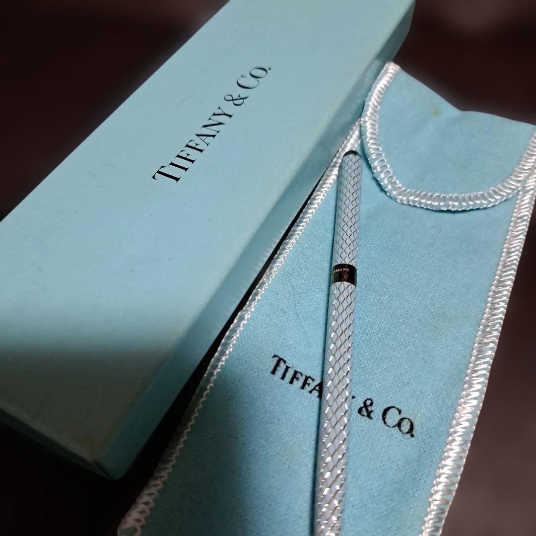 TIFFANY ティファニー ボールペン　ダイヤモンドテクスチャー ブルー❤
