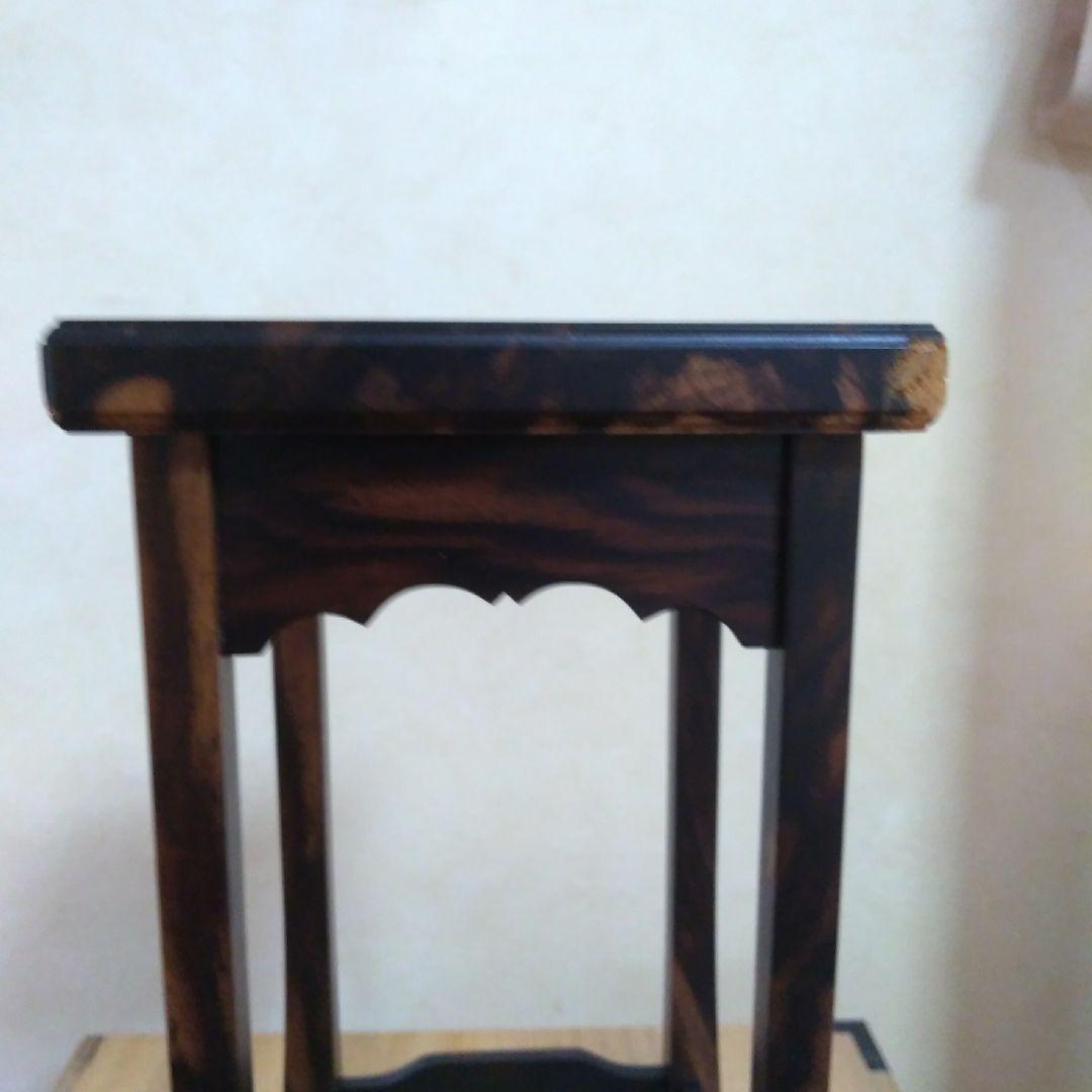 銘木黒柿　特上孔雀杢　将棋駒台