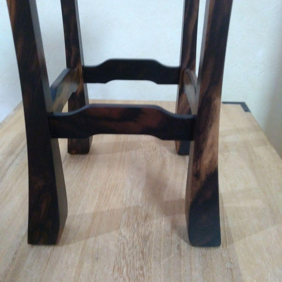 銘木黒柿　特上孔雀杢　将棋駒台