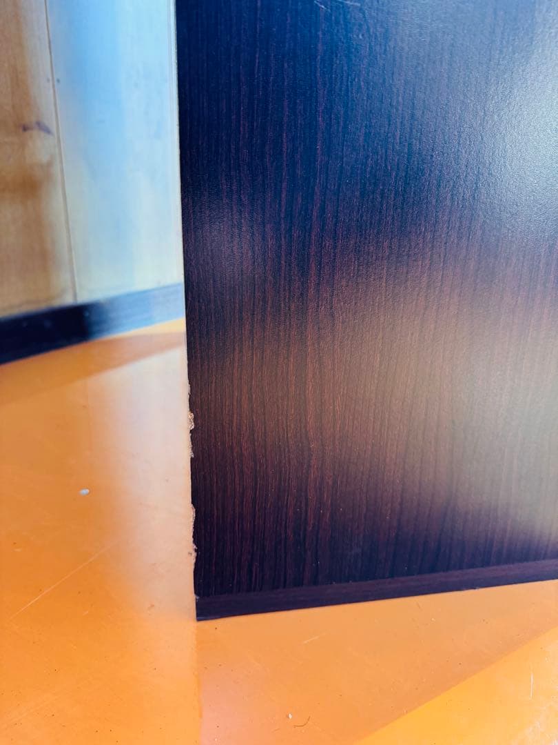 CD・DVD収納ラック 扉付き ダークブラウン 難あり