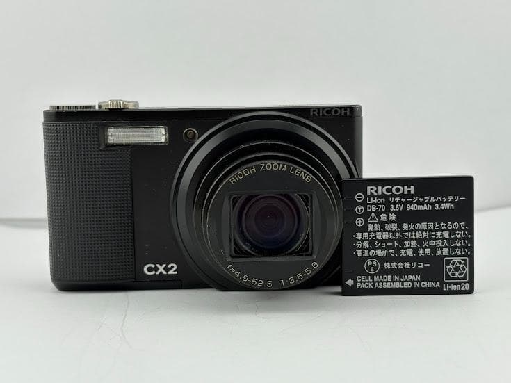 ★美品★リコー RICOH CX2 ブラック ★バッテリー付、動作良好★
