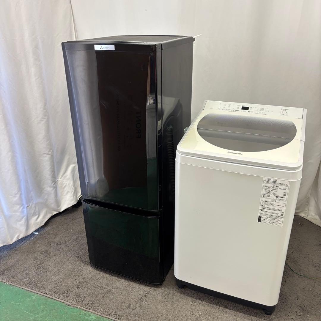 16　洗濯機　冷蔵庫　パナソニック　一人暮らしセット　黒　設置無料　安い‼️