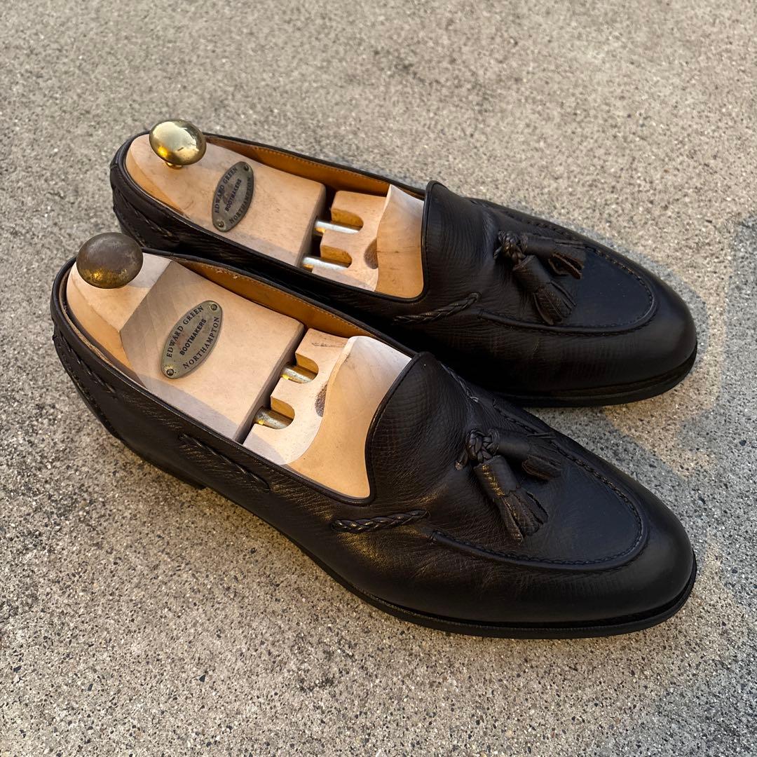 エドワードグリーンBelgraviaネイビーユタカーフ8½-9(8.5)E184