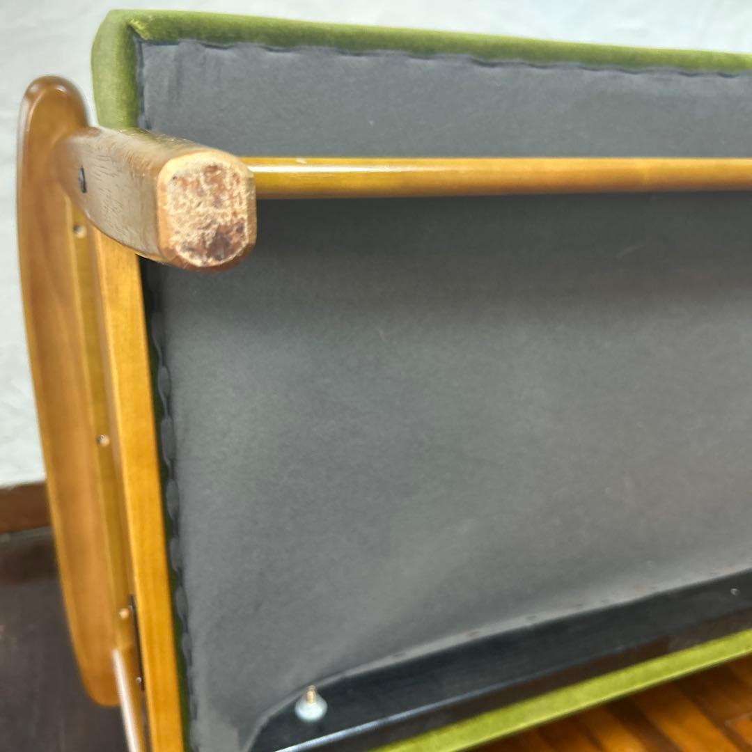 カリモク60 グリーン　ソファ 2人掛け【宮崎県まで引き取りでお願いします】