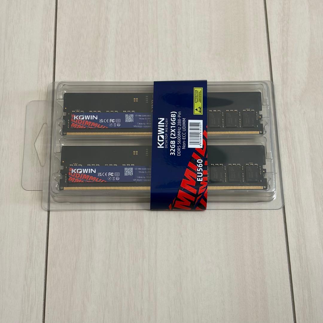 KOWIN DDR5 32GB (2x16GB) メモリ　新品・未使用・未開封