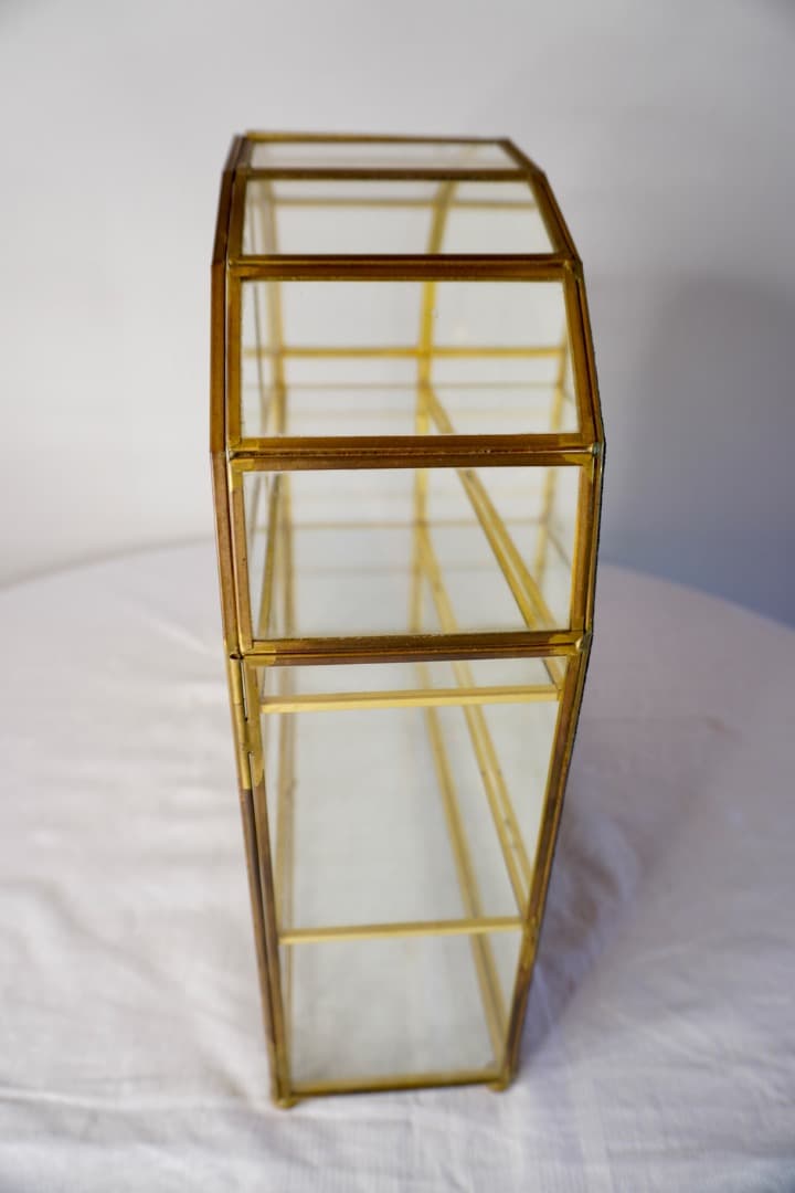 イギリス ヴィンテージ 真鍮ガラスケース