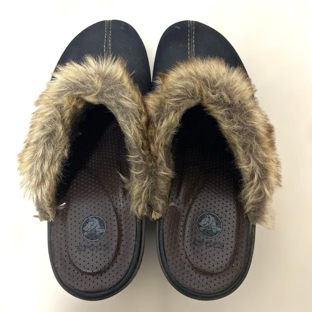 【希少】クロックス　コブラー　ファーサンダル　ウェッジソール　サボサンダル