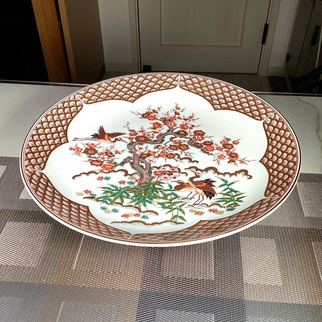『フォロうー特価』　有田焼　秀峰　大皿　金彩花鳥　特大サイズ