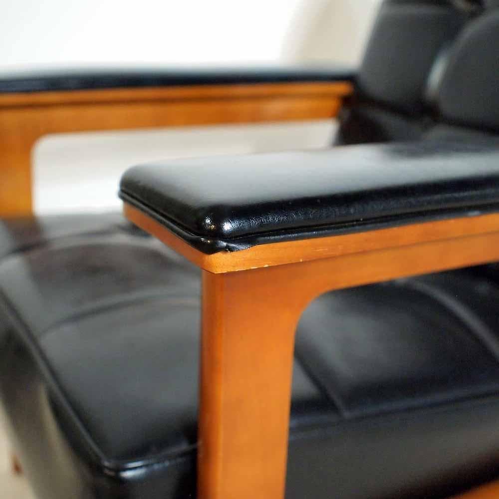 オールドカリモク シングルソファ B ワイドアーム Kチェア ZR24349