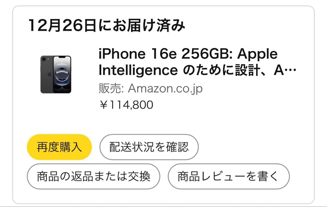 Apple iPhone 16e 256GB ブラック 新品未使用 SIMフリー