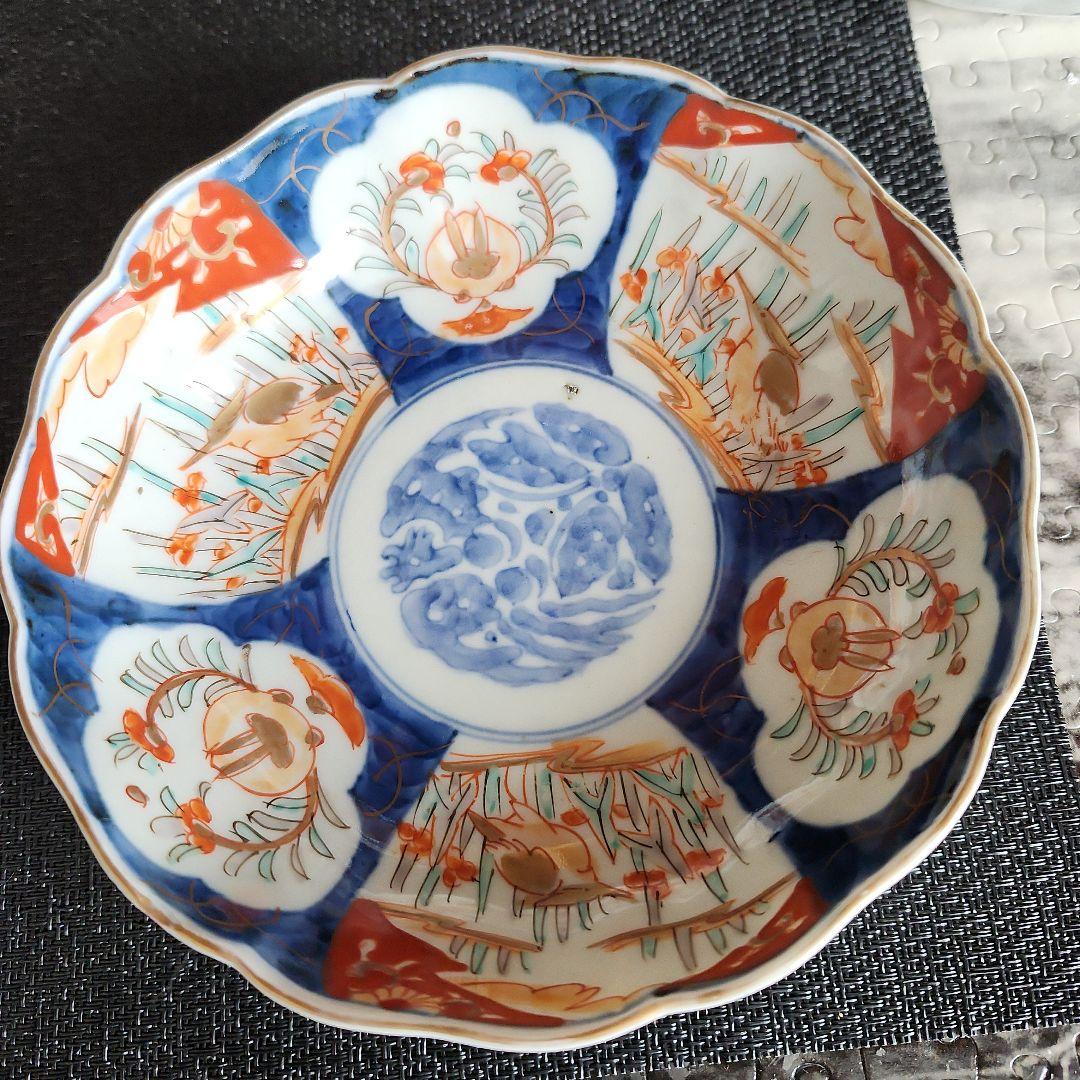 -73/y10　伊万里　色絵　兎　膾