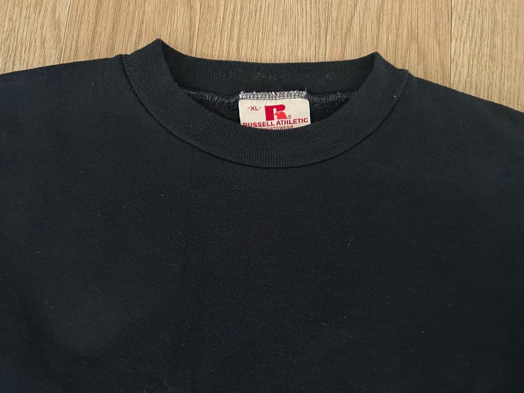 80s USA製 ラッセル スウェット ブラック　XL 赤タグ　ovy