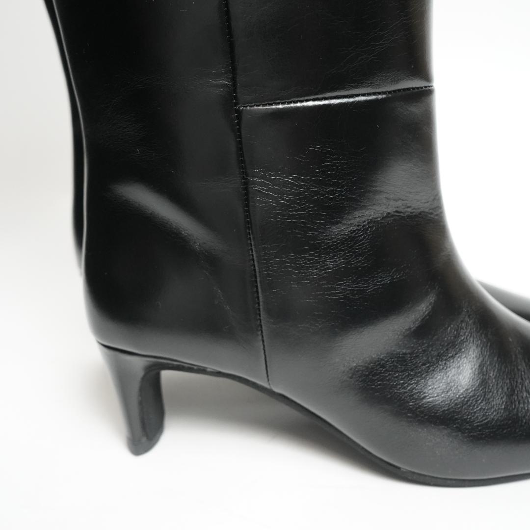 【新品未使用】aga ヤマダヤヤマ ロングブーツ レザー 本革 23-23.5