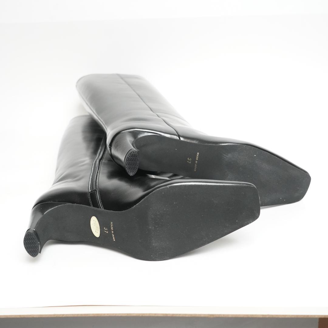 【新品未使用】aga ヤマダヤヤマ ロングブーツ レザー 本革 23-23.5