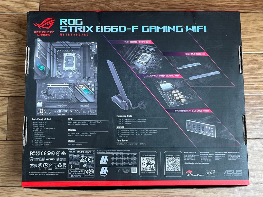 ROG STRIX B660-F GAMING WIFI マザーボード