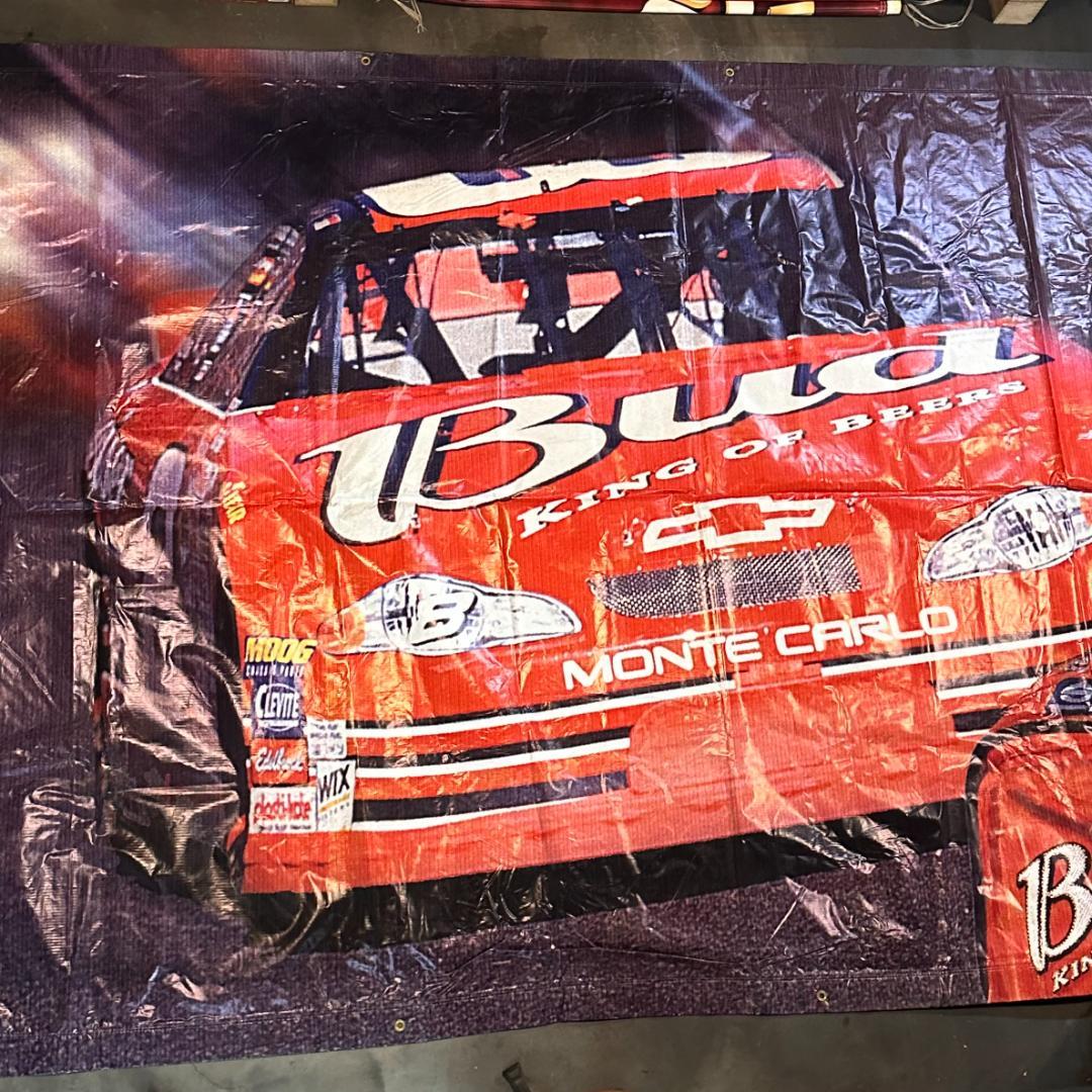【激レア】NASCAR デイルアーンハートジュニアBudweiser大型バナー