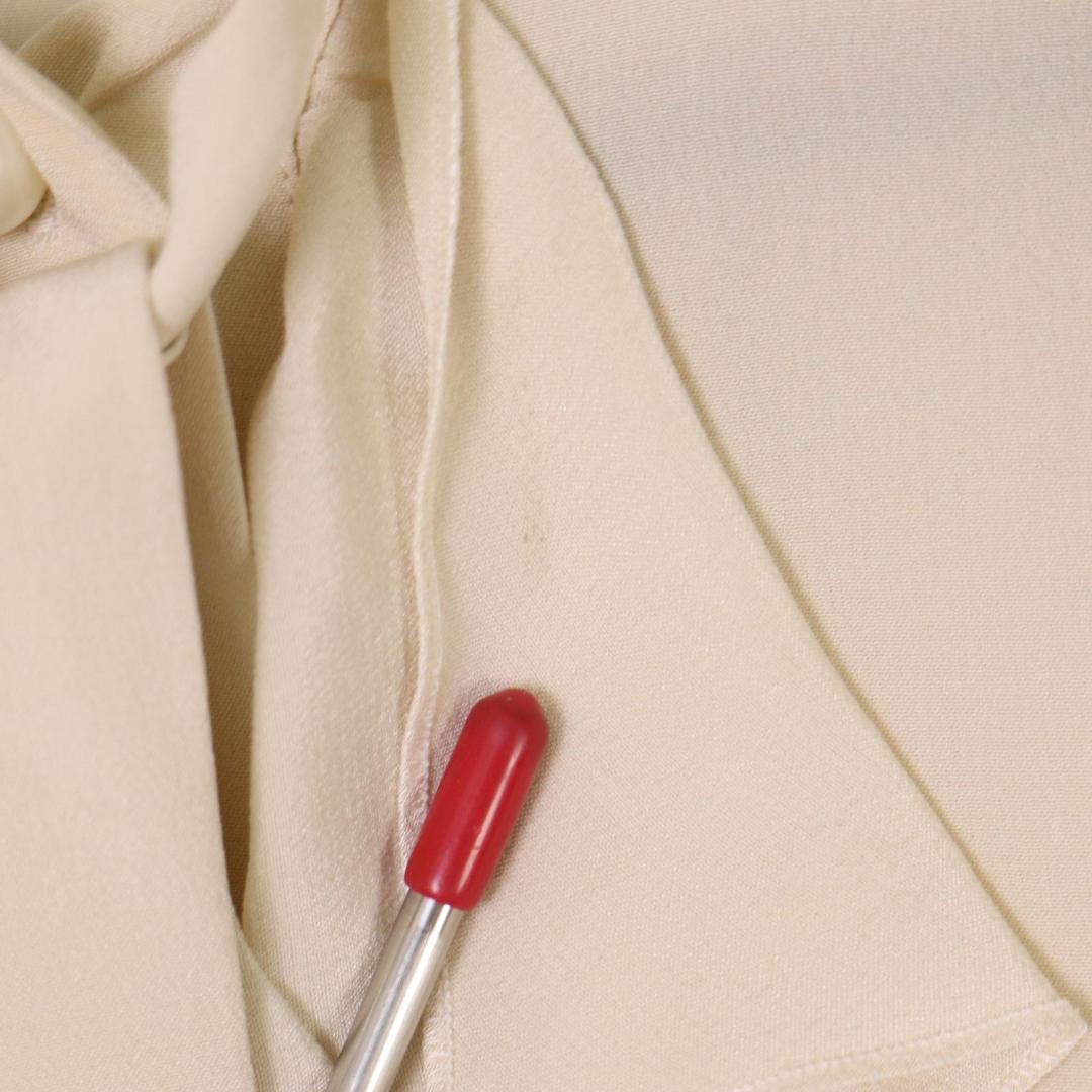 GUCCI パールボタン フリル付き アイボリー シャツ 42