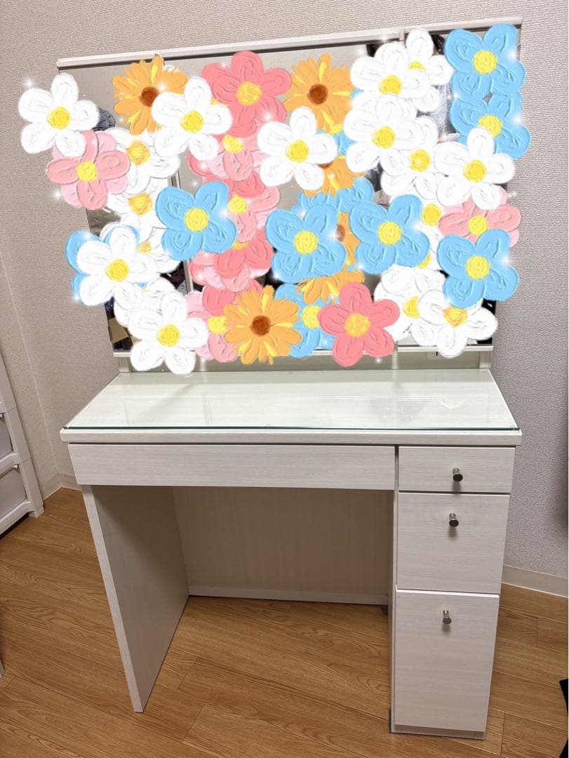 【送料込み】ニトリ　三面鏡ドレッサー (DR-007 WW) ホワイト　白