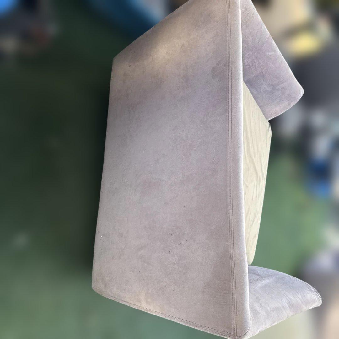 薄紫色 スエード調 アームチェア