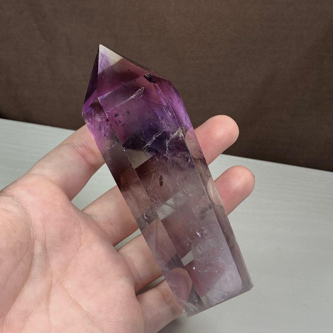 (訳)ロマネシュ鉱入り☆透明度抜群☆アメジストポイント