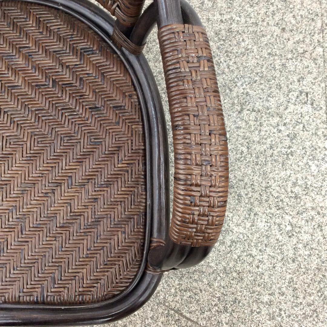 未使用品 カザマ オリッサ ハイバックシーベルチェア ラタン 回転式 1