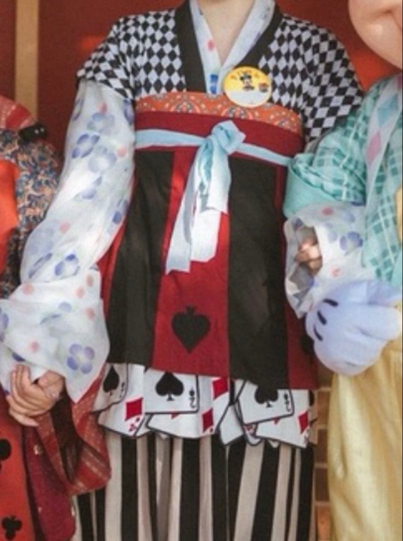 新品 ロリータ アリス風 トランプ柄エプロン 白