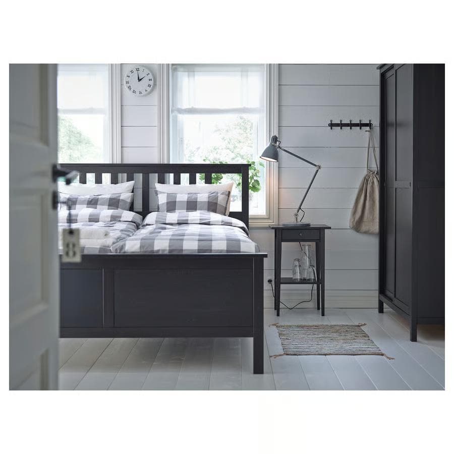 【すのこセット】IKEA ベッドフレーム HEMNES & LÖNSETブラック