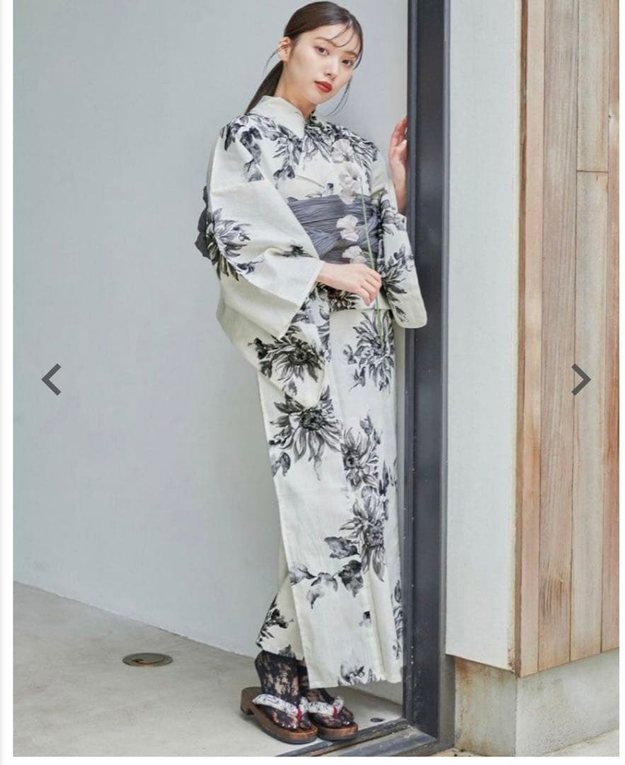 Dita 浴衣　夏色の向日葵しらべ　(墨色)