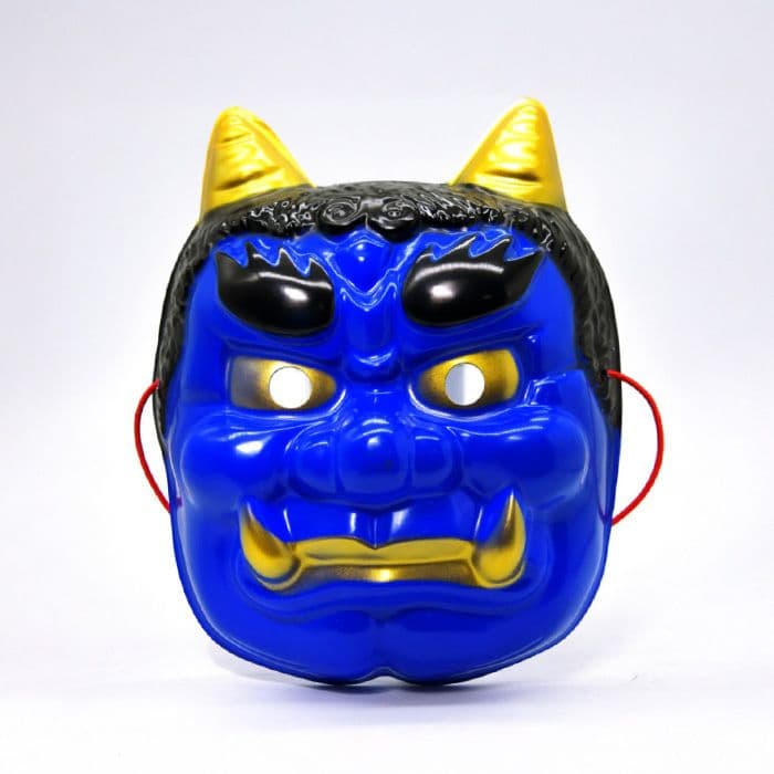 定番人気⭕️新品⚡️節分 青鬼コスチューム L 豆まき お面 こん棒 大人 衣装