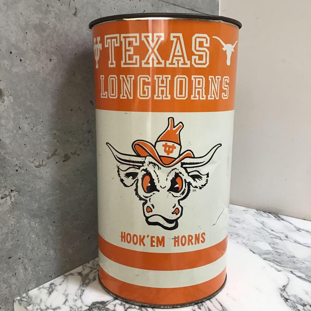 アメフト ビンテージ ブリキ缶 テキサス・ロングホーンズ・フットボール