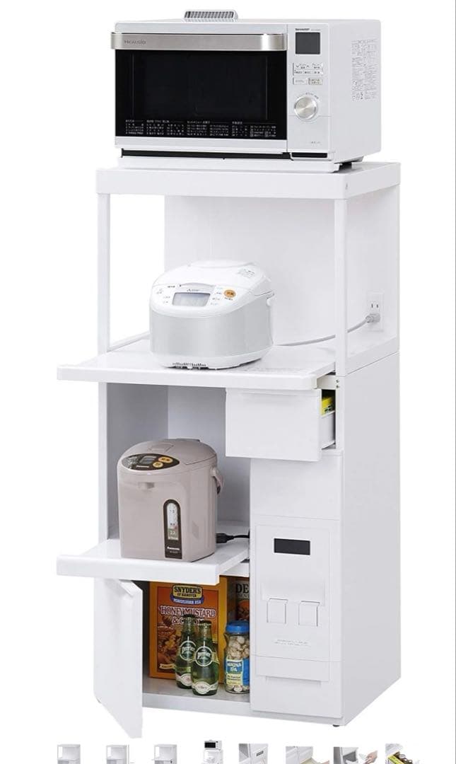 レンジ台 計量米びつ付 12kg エムケー精工