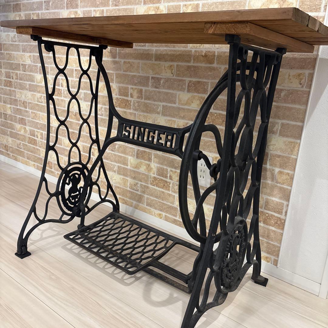 シンガー　ミシン台　網目ミシン脚　アンティーク