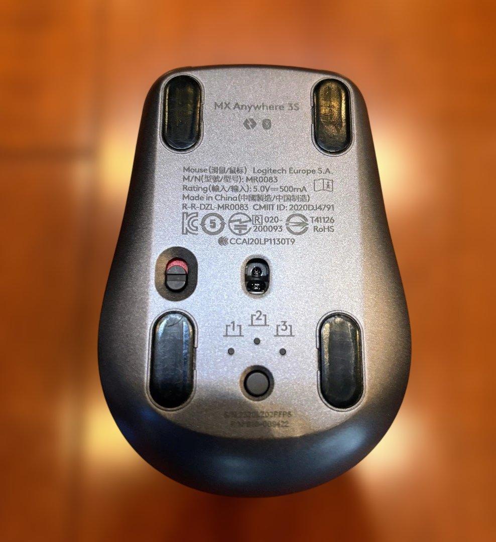 美品：Logicool MX ANYWHERE 3S ブラック マウス 本体