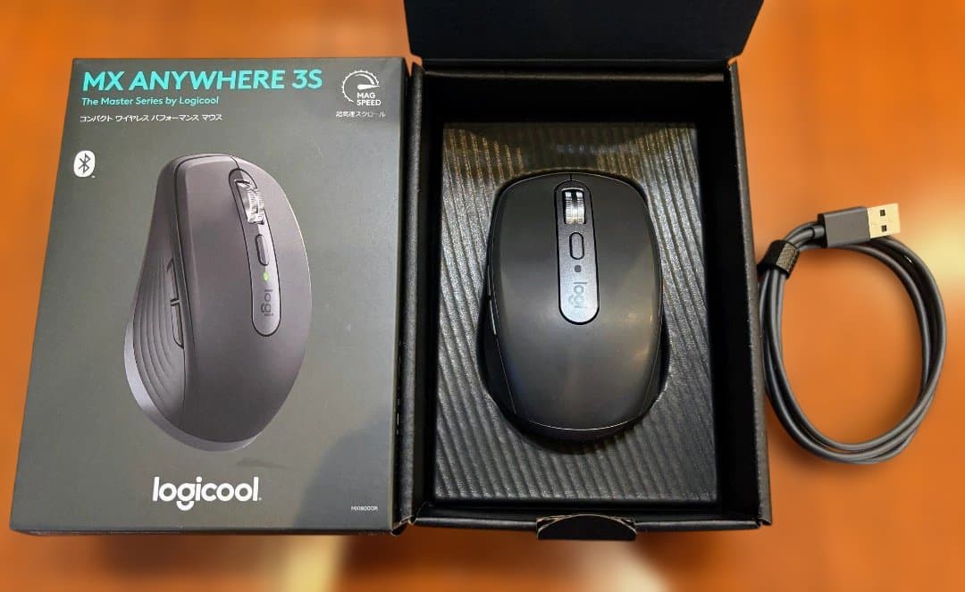 美品：Logicool MX ANYWHERE 3S ブラック マウス 本体