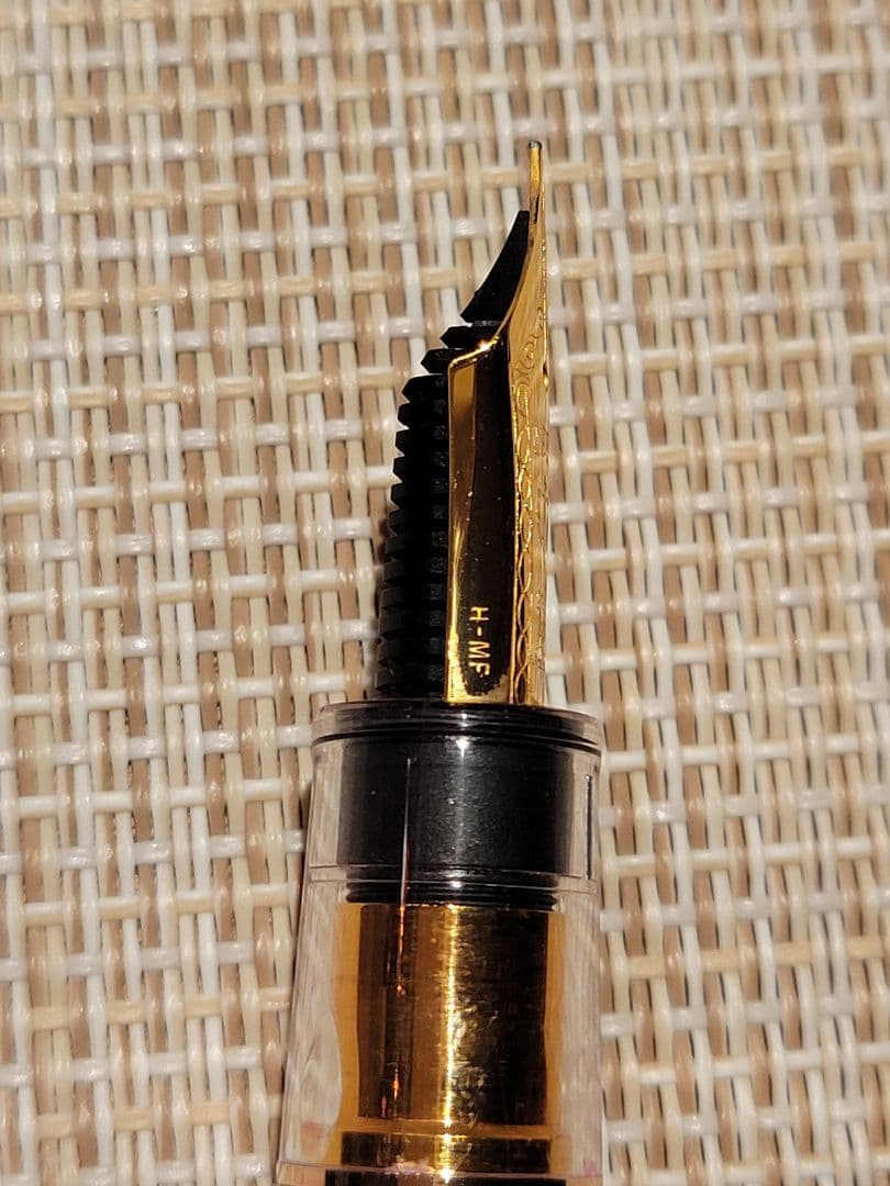 【希少】セーラー万年筆　21k　ピンクゴールド　クリア　限定品 MF