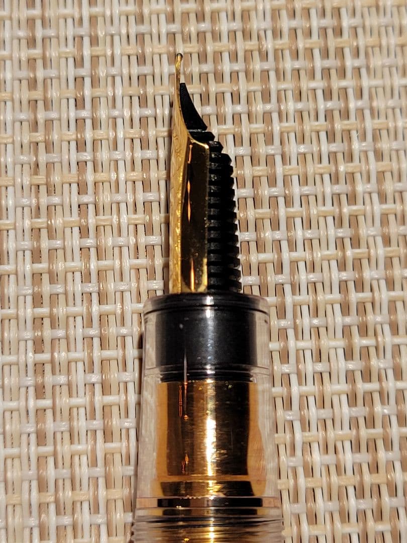 【希少】セーラー万年筆　21k　ピンクゴールド　クリア　限定品 MF