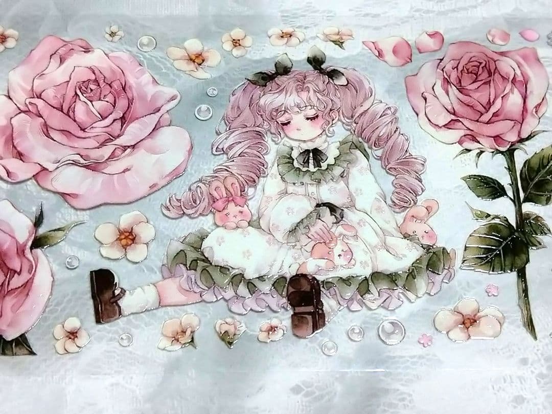 廃盤品✩のこり２✩J941＃玫瑰酣梦(水晶)mooka切売り海外人物マステ女の子
