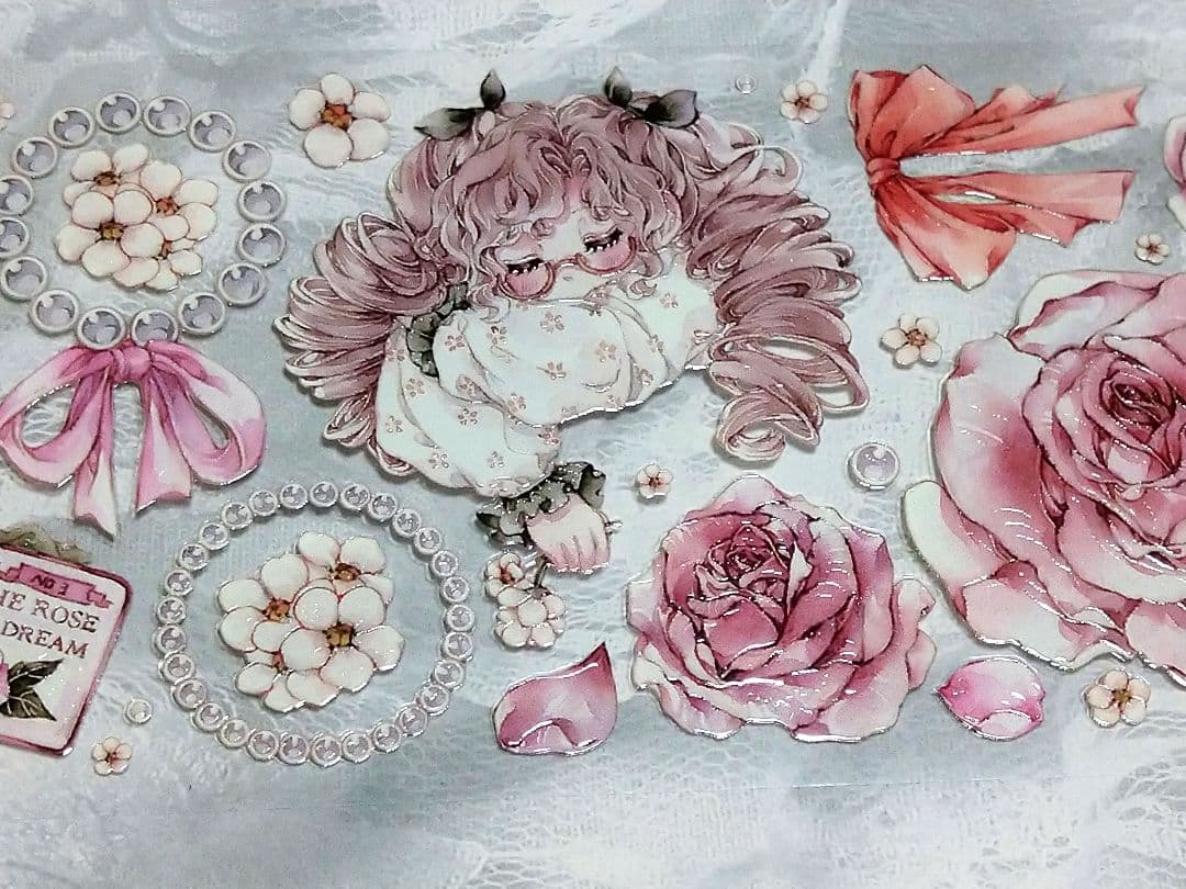 廃盤品✩のこり２✩J941＃玫瑰酣梦(水晶)mooka切売り海外人物マステ女の子