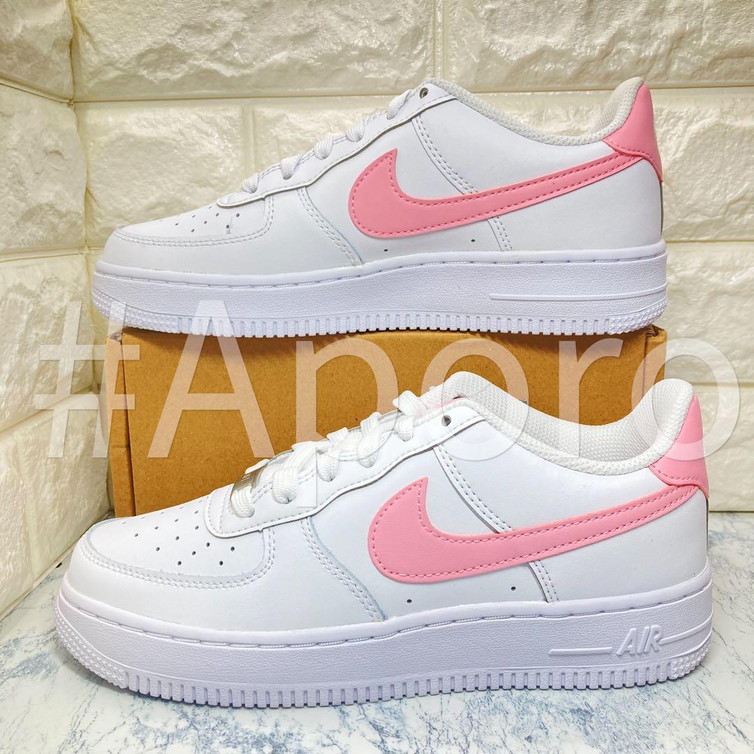 NIKE ナイキ AIR FORCE 1 エアフォース1 ピンク ホワイト 24