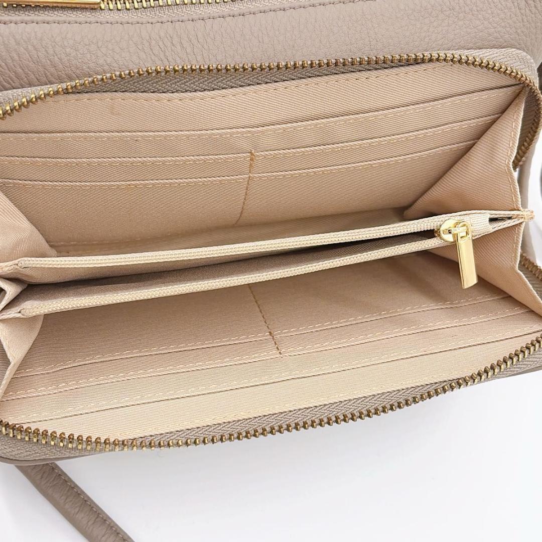 極美品 イマイバッグ キー お財布ポシェット ウォレットショルダーバッグ 本革