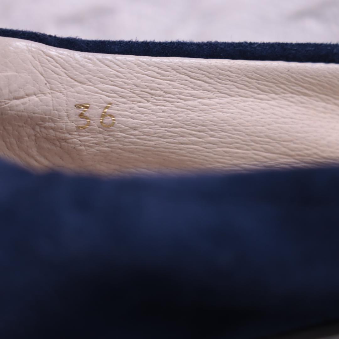 PRADA プラダ スエードレザー　ミュール　ヒール　リボン　パンプス