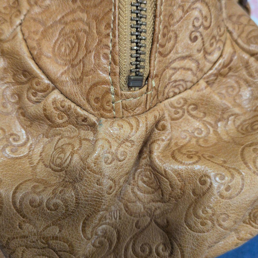 アナスイ　ANNA SUI　バッグ　ハンドバッグ　ショルダー　茶色